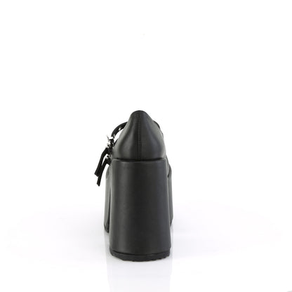 DemoniaCult  Pumps CAMEL-55 Blk Vegan Leather