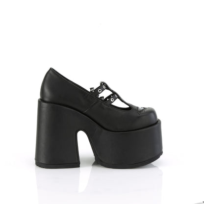 DemoniaCult  Pumps CAMEL-55 Blk Vegan Leather