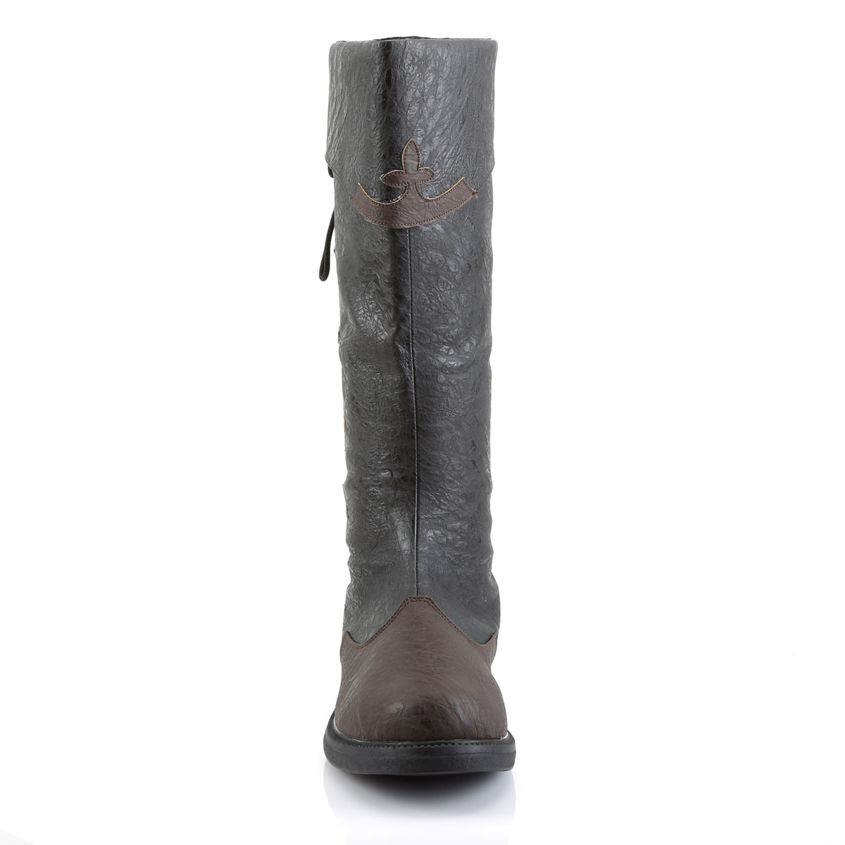 Funtasma Mens Boots CAPTAIN-110 Blk-Brown Distressed Pu