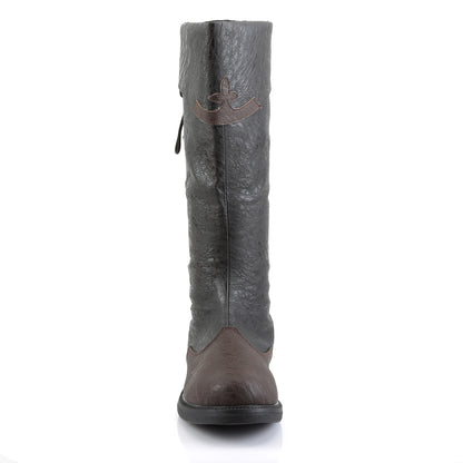 Funtasma Mens Boots CAPTAIN-110 Blk-Brown Distressed Pu