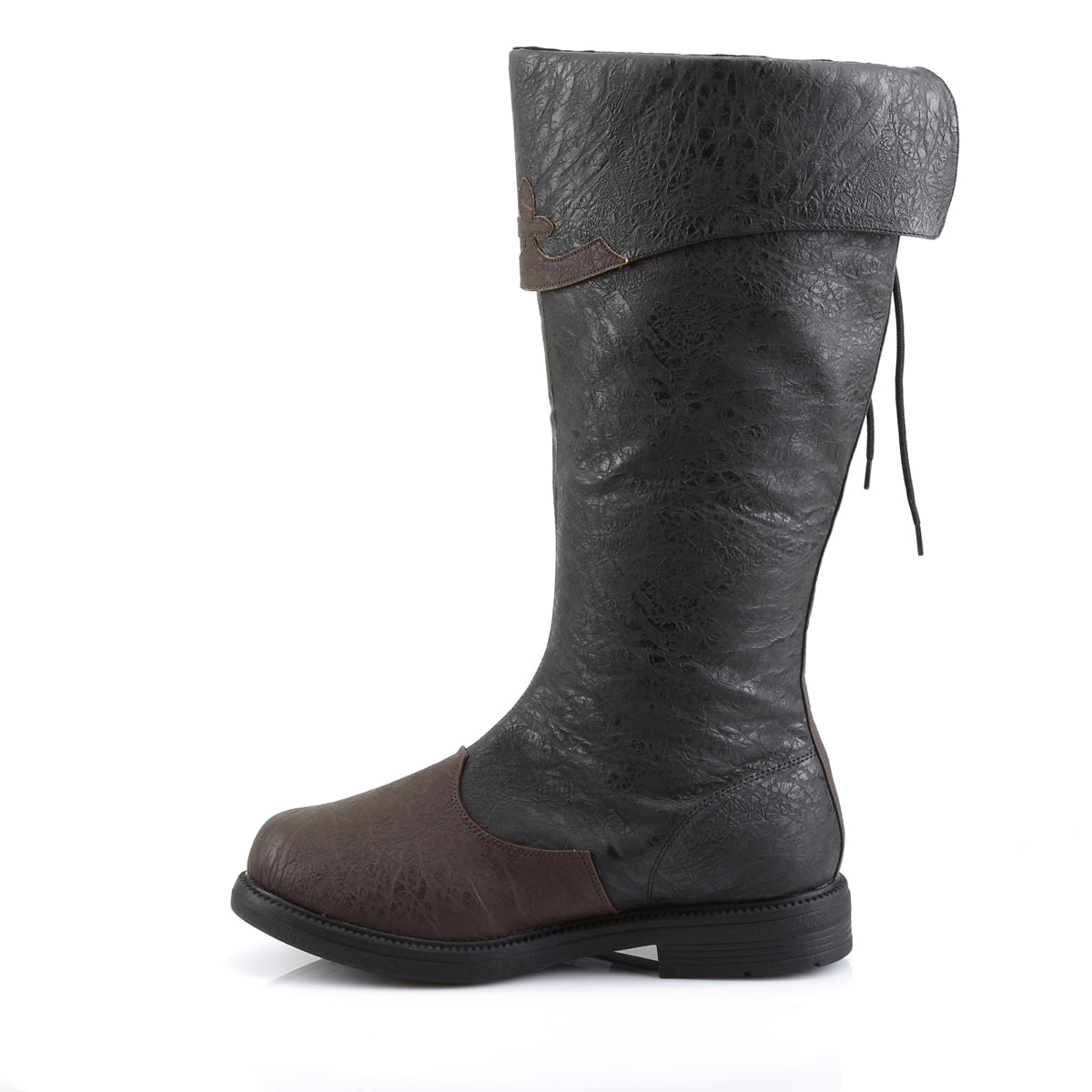 Funtasma Mens Boots CAPTAIN-110 Blk-Brown Distressed Pu