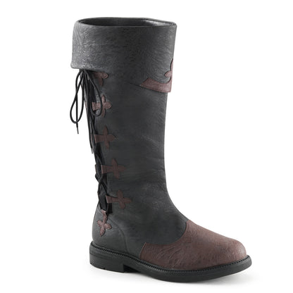 Funtasma Mens Boots CAPTAIN-110 Blk-Brown Distressed Pu