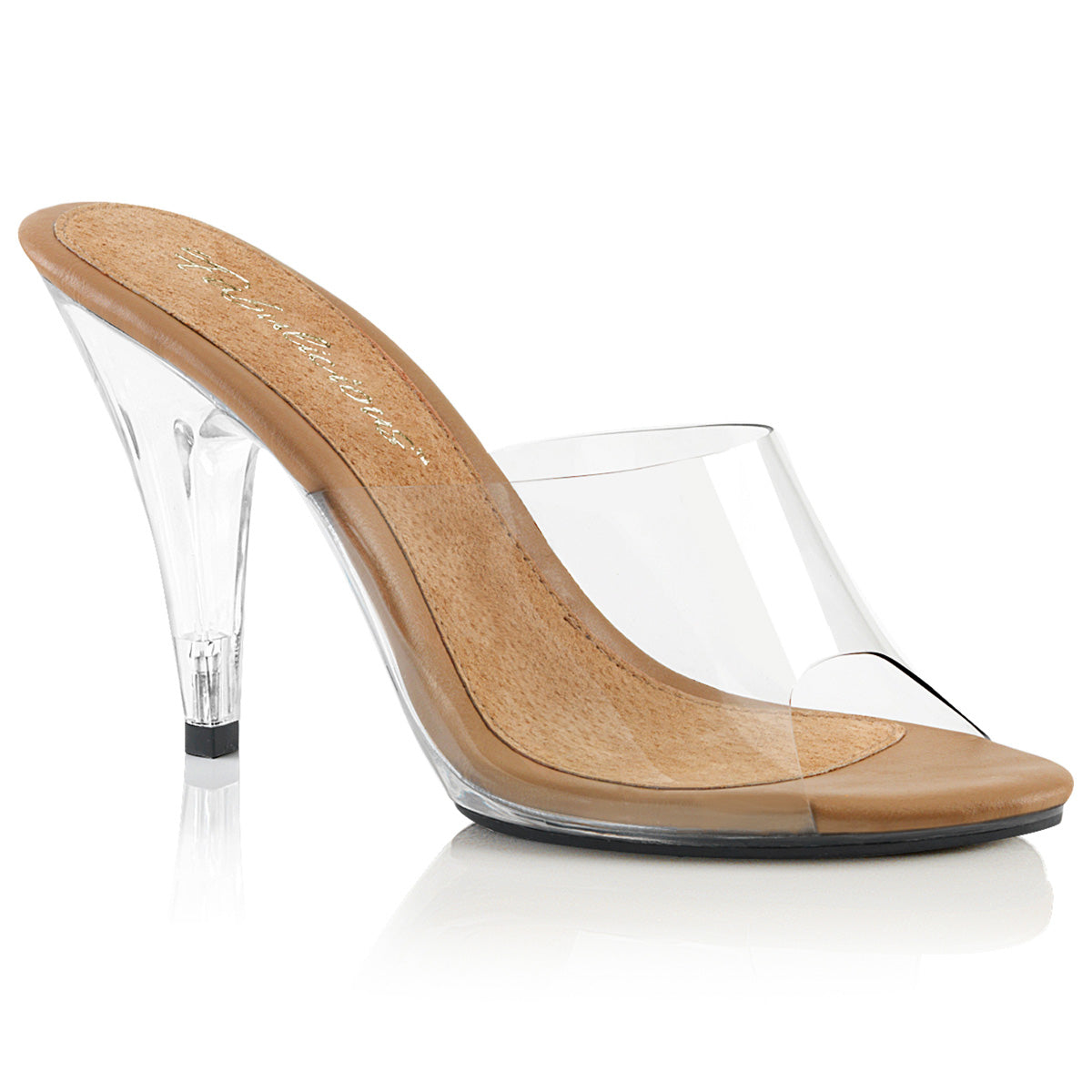 Fabulicious Womens Sandals CARESS-401 Clr-Tan/Clr