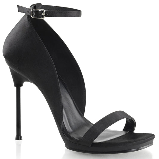 Fabulicious Womens Sandals CHIC-35 Blk Satin/Blk Matte
