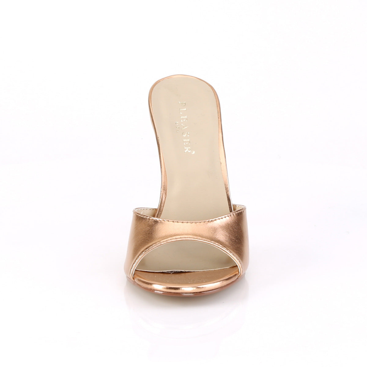 Pleaser Womens Pumps CLASSIQUE-01 Rose Gold Metallic Pu