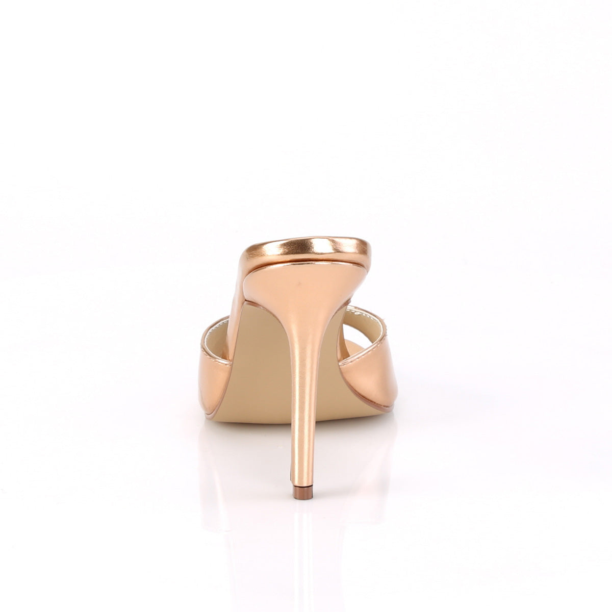 Pleaser Womens Pumps CLASSIQUE-01 Rose Gold Metallic Pu