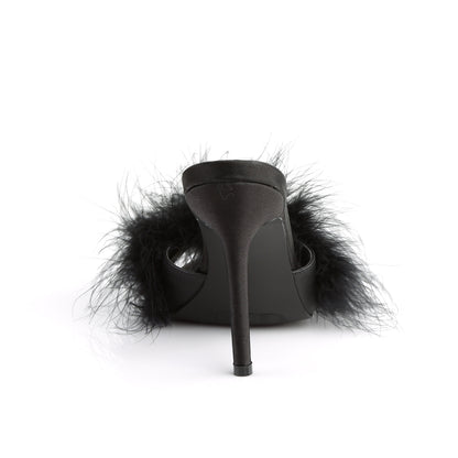 Fabulicious Womens Sandals CLASSIQUE-01F Blk Pu-Fur