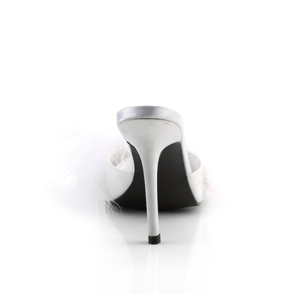 Fabulicious Womens Sandals CLASSIQUE-01F Wht Pu-Fur