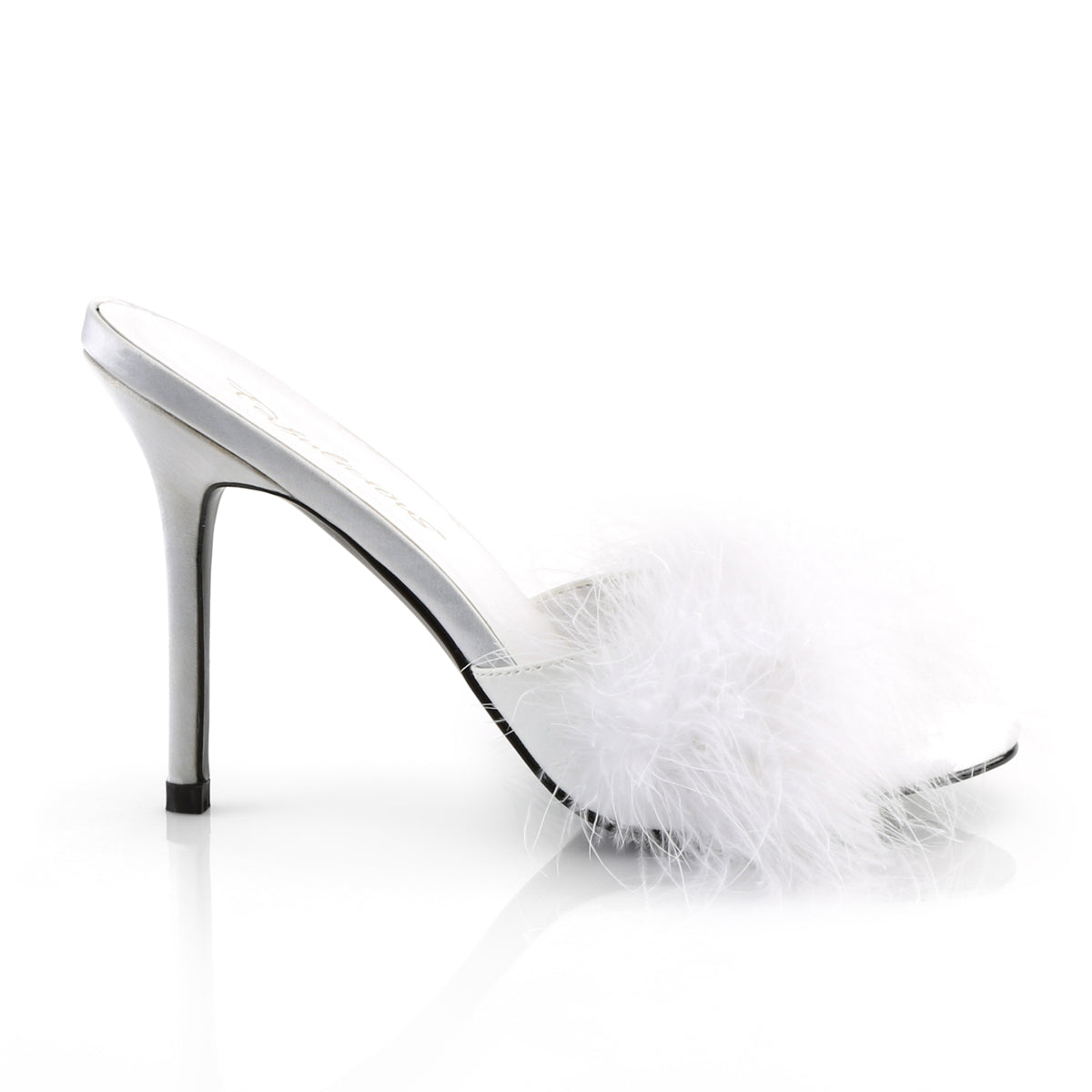 Fabulicious Womens Sandals CLASSIQUE-01F Wht Pu-Fur