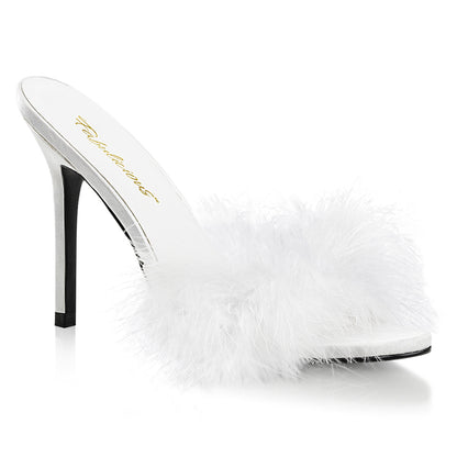 Fabulicious Womens Sandals CLASSIQUE-01F Wht Pu-Fur