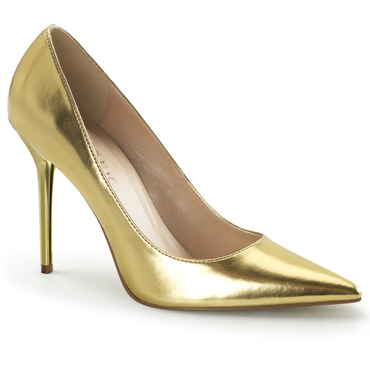 Pleaser Womens Pumps CLASSIQUE-20 Gold Met Pu