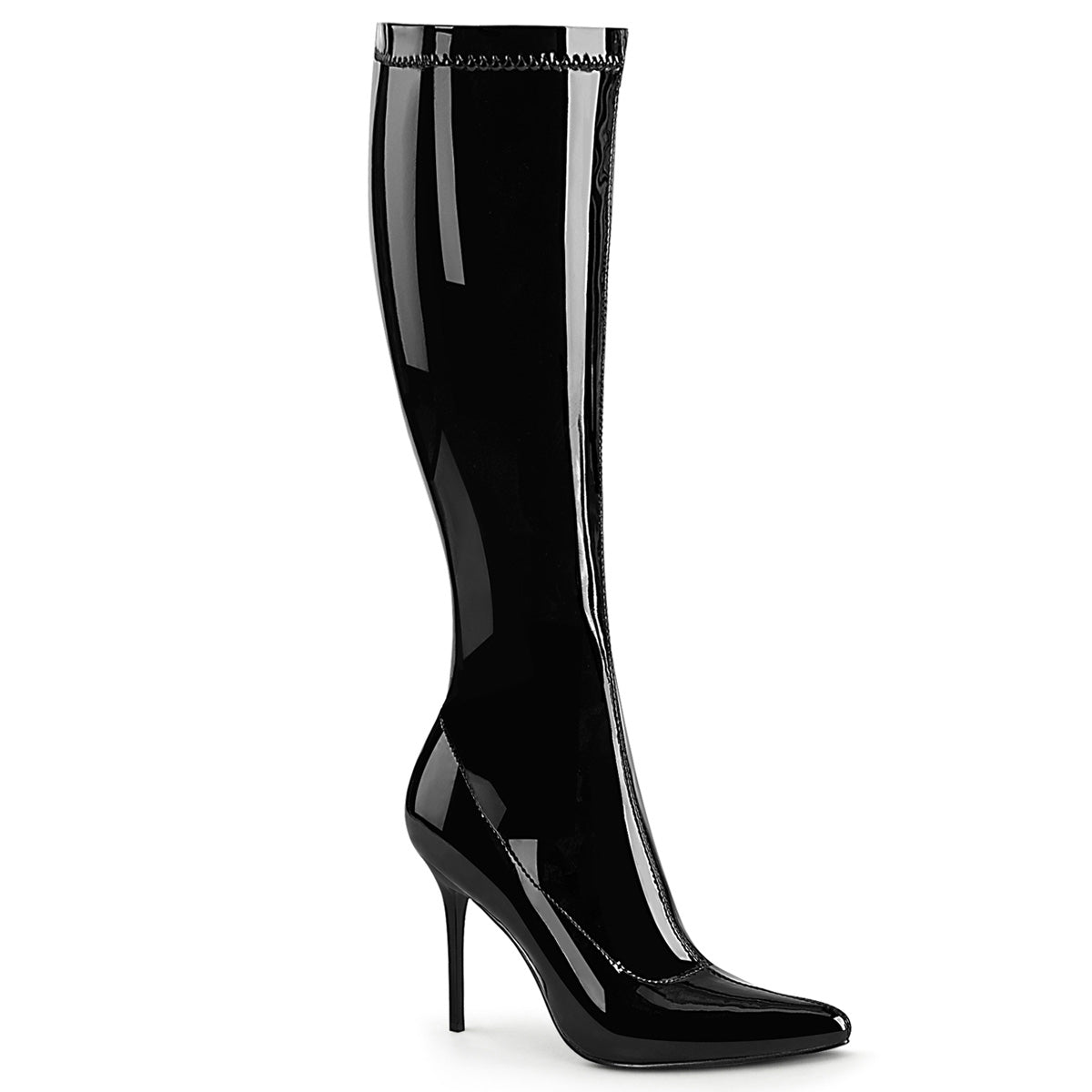 Pleaser Womens Boots CLASSIQUE-2000 Blk Str. Pat