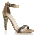 Fabulicious Womens Sandals CLEARLY-436 Bronze Satin