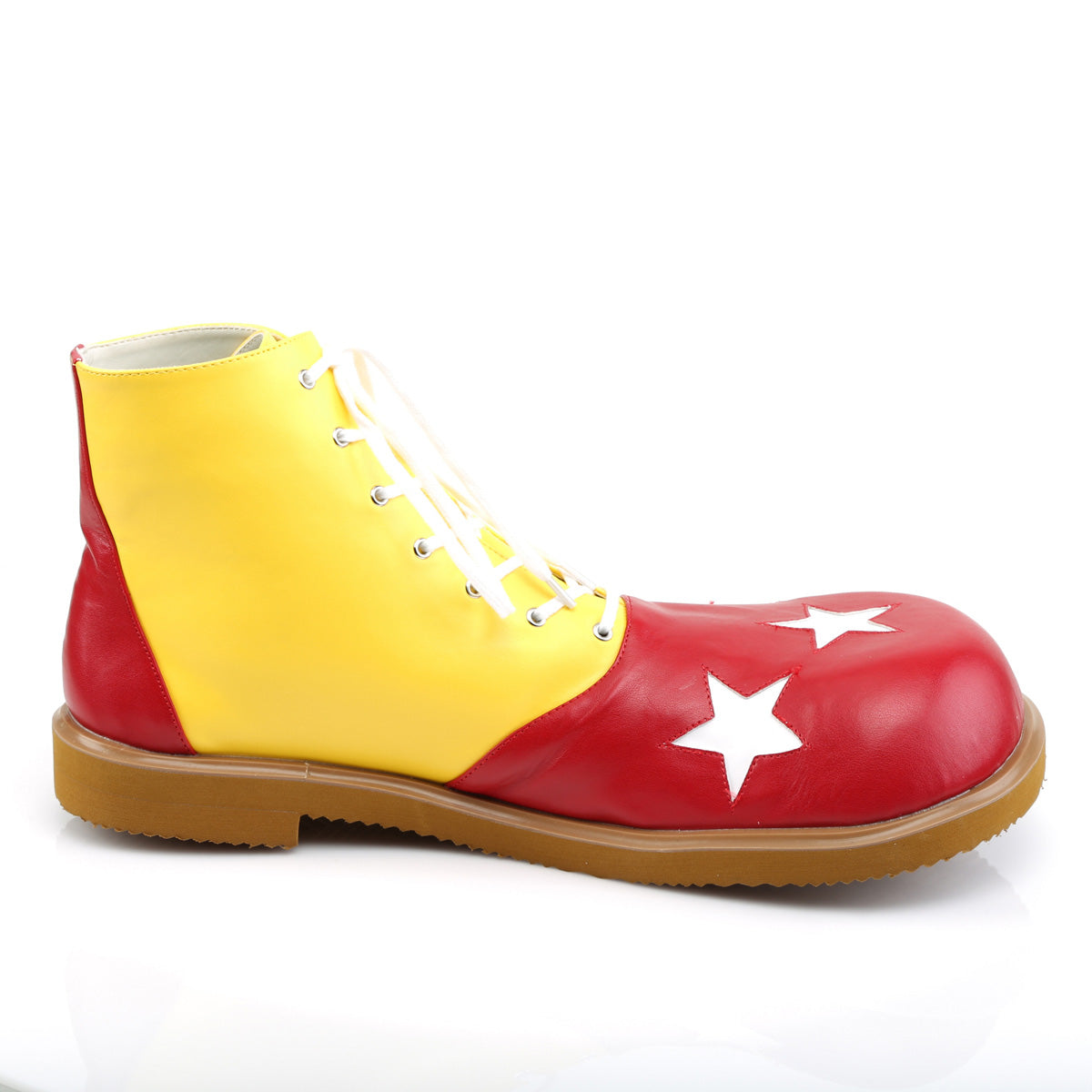 Funtasma Womens Low Shoe CLOWN-02 Yellow-Red Pu
