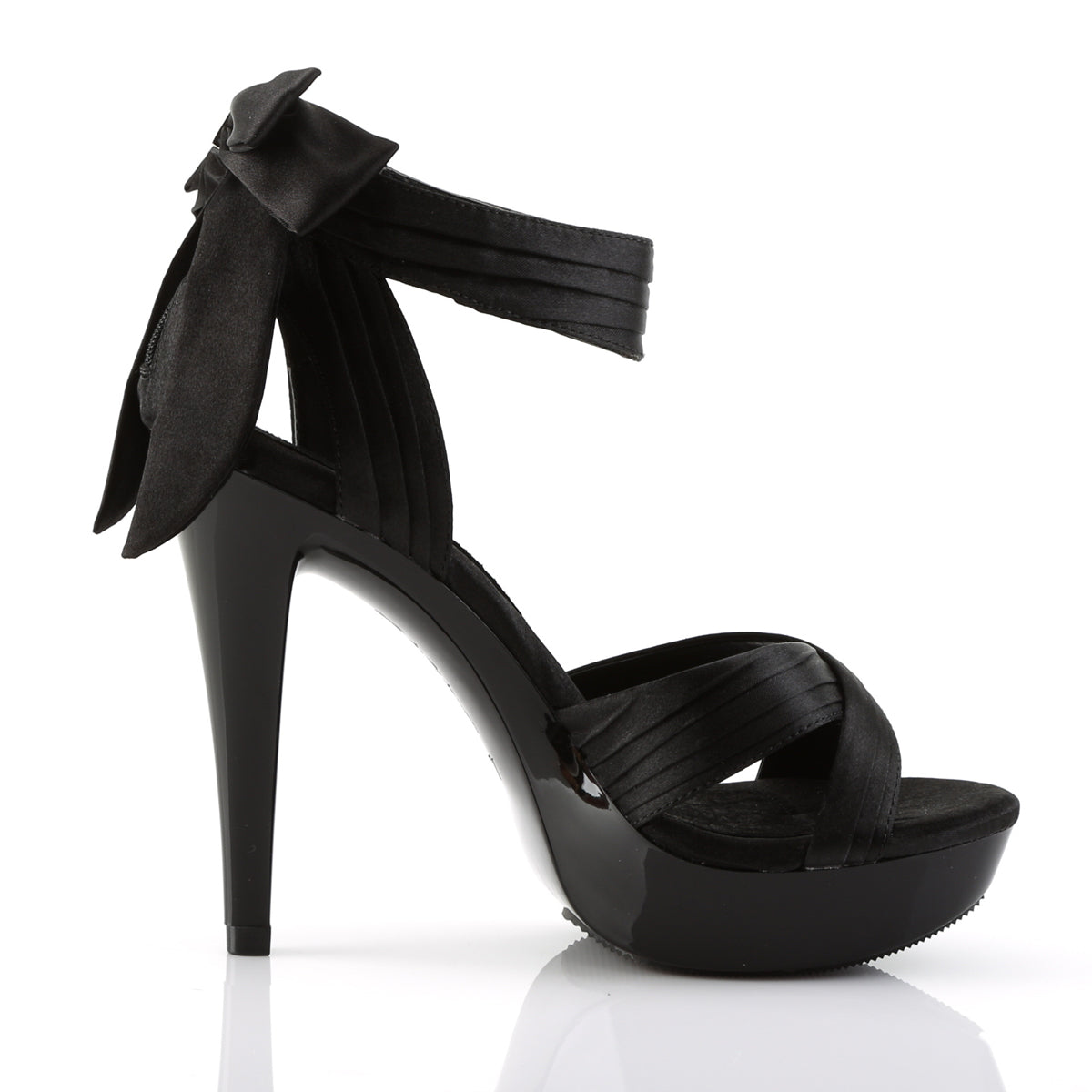 Fabulicious Womens Sandals COCKTAIL-568 Blk Satin/Blk