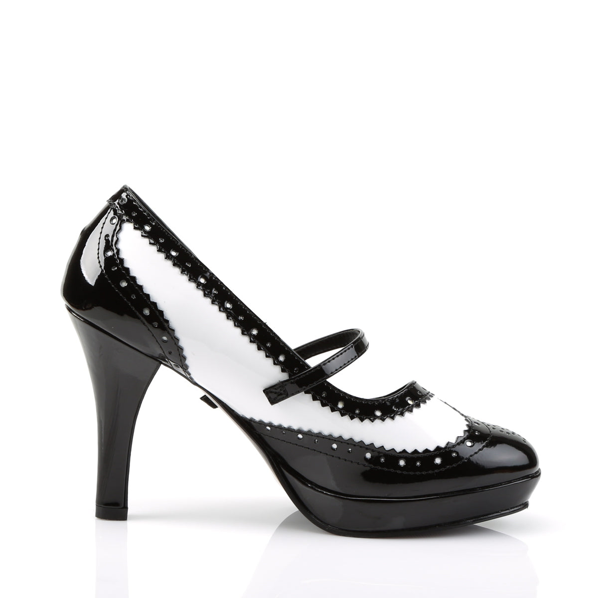 Funtasma Womens Pumps CONTESSA-06 Blk-Wht Pat