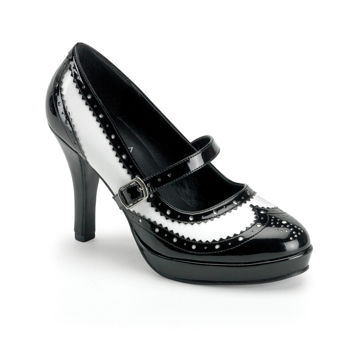 Funtasma Womens Pumps CONTESSA-06 Blk-Wht Pat
