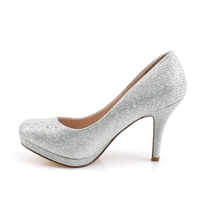 Fabulicious Womens Sandals COVET-02 Slv Glitter Mesh Fabric