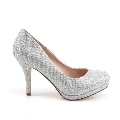 Fabulicious Womens Sandals COVET-02 Slv Glitter Mesh Fabric