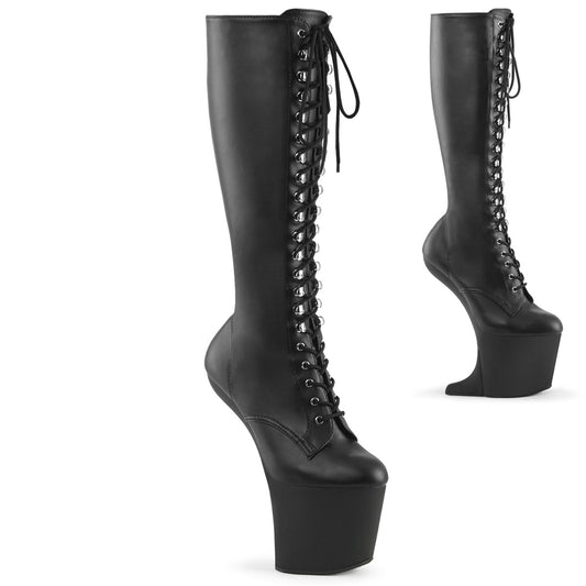 Pleaser  Boots CRAZE-2023 Blk Str. Faux Leather/Blk Matte