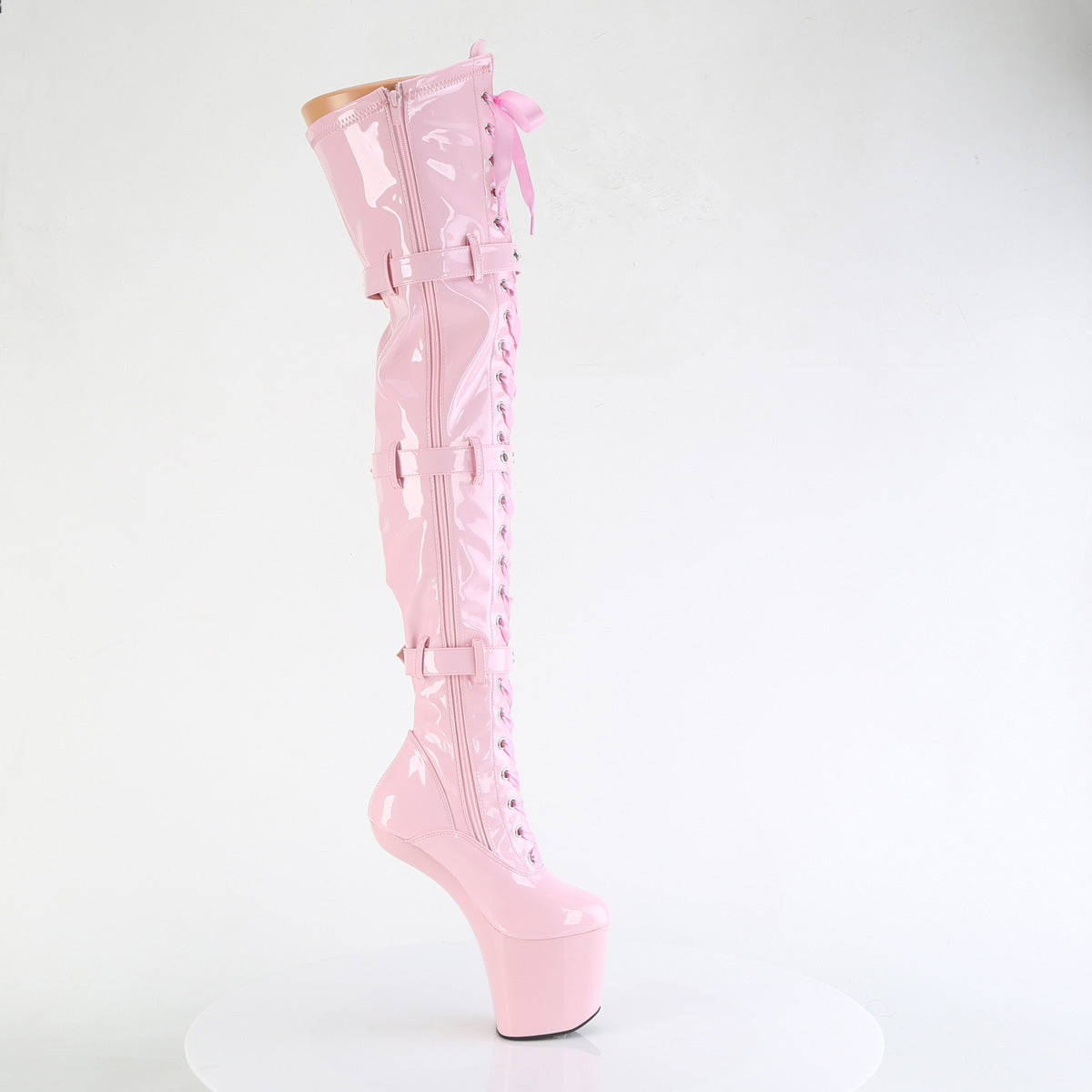 Pleaser  Boots CRAZE-3028 B. Pink Str. Pat/B. Pink