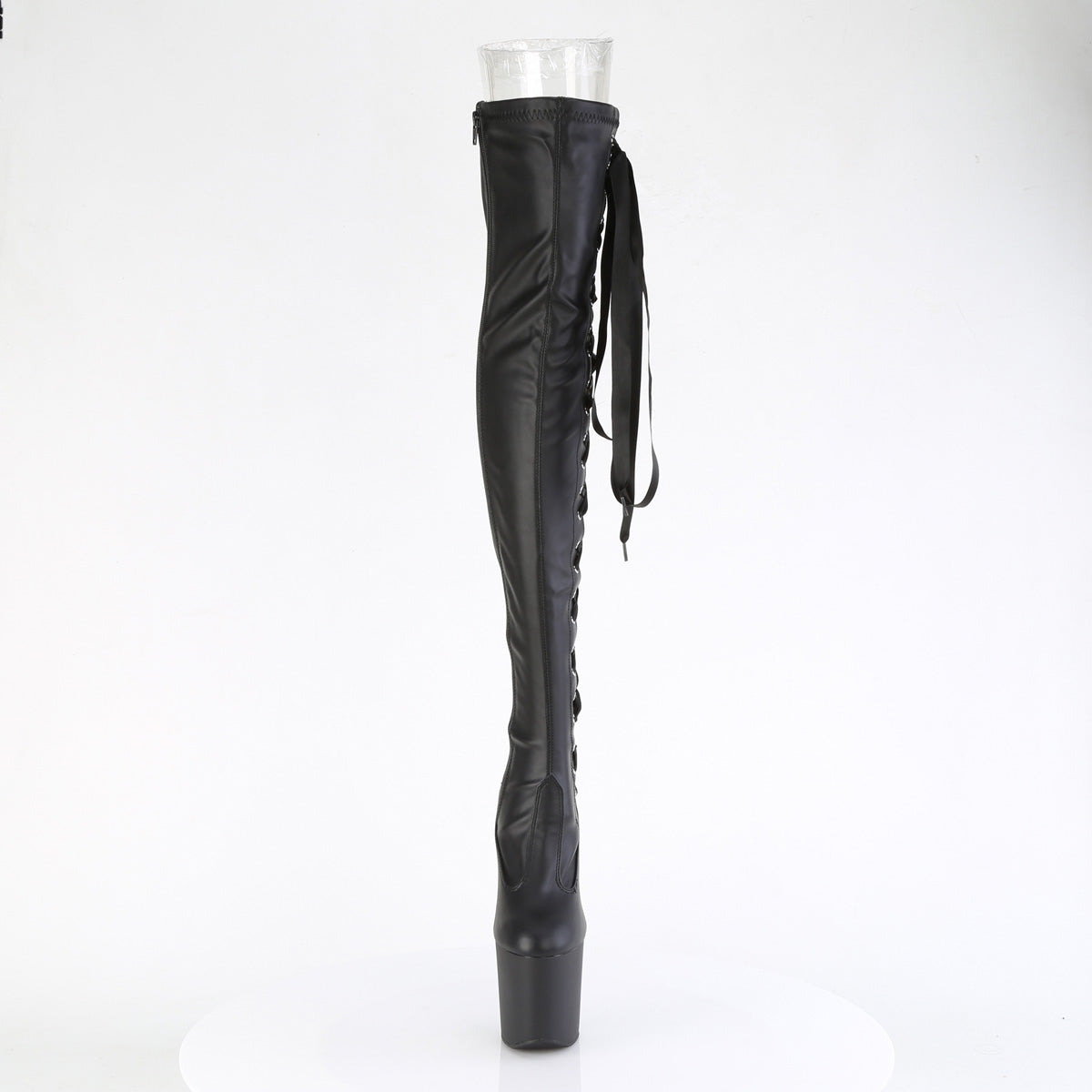 Pleaser  Boots CRAZE-3050 Blk Str. Faux Leather/Blk Matte