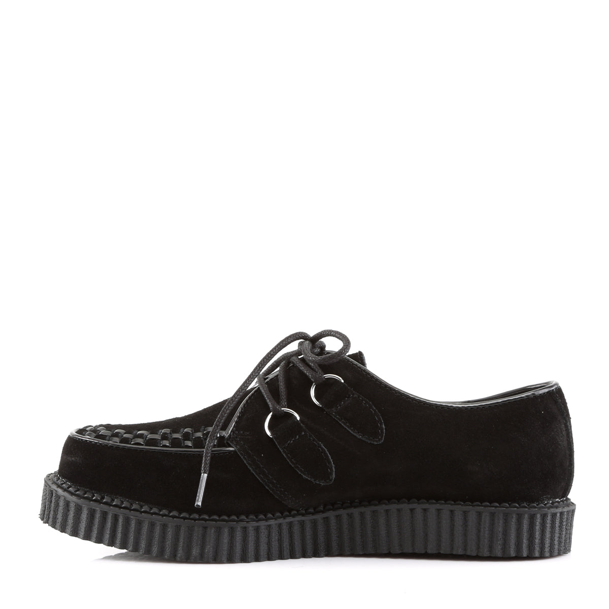 DemoniaCult Mens Low Shoe CREEPER-602S Blk Suede