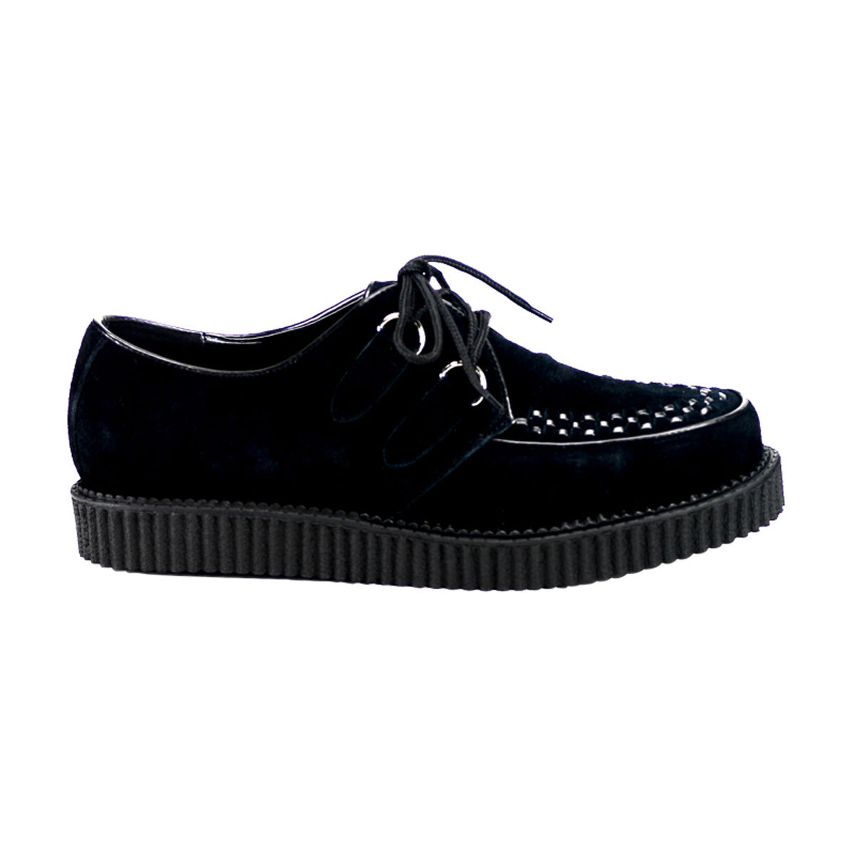 DemoniaCult Mens Low Shoe CREEPER-602S Blk Suede