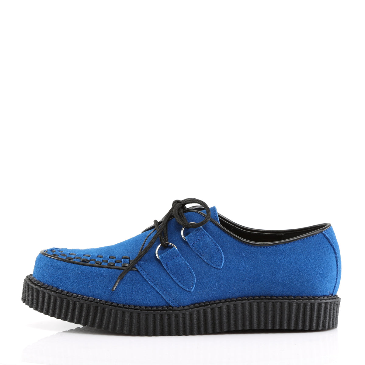 DemoniaCult Mens Low Shoe CREEPER-602S Royal Blue Suede