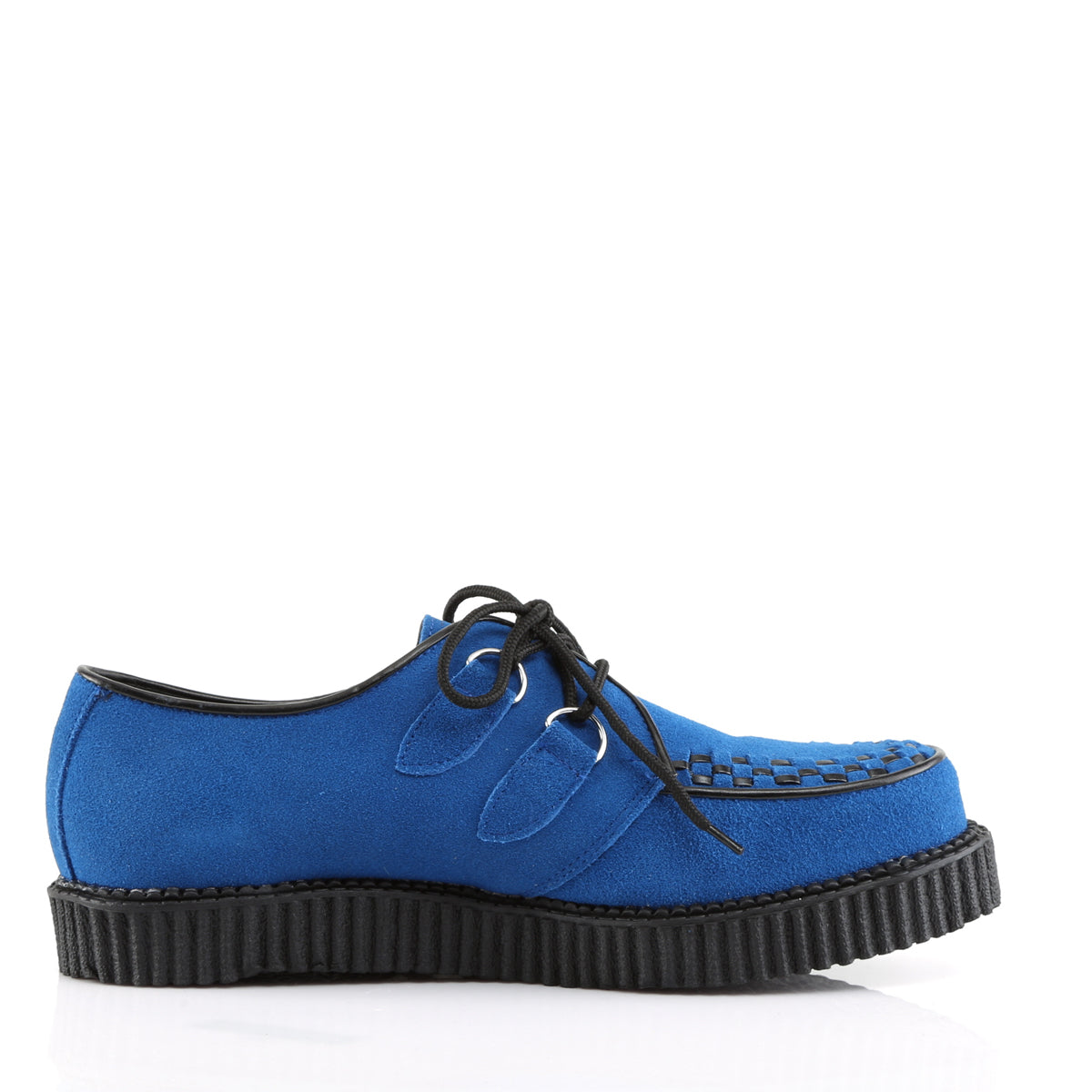DemoniaCult Mens Low Shoe CREEPER-602S Royal Blue Suede