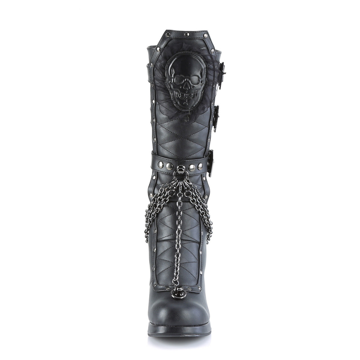 DemoniaCult  Boots CRYPTO-67 Blk Vegan Leather