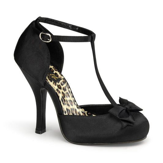 Pin Up Couture Womens Pumps CUTIEPIE-12 Blk Satin