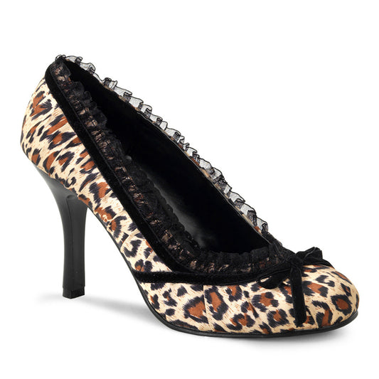 Funtasma Womens Pumps DAINTY-420 Cheetah Print Satin