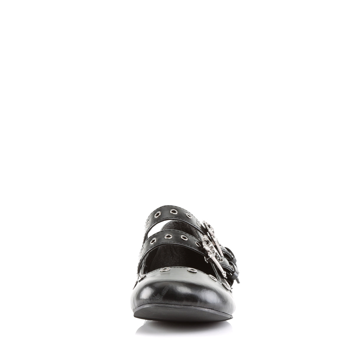 DemoniaCult Womens Low Shoe DAISY-03 Blk Vegan Leather