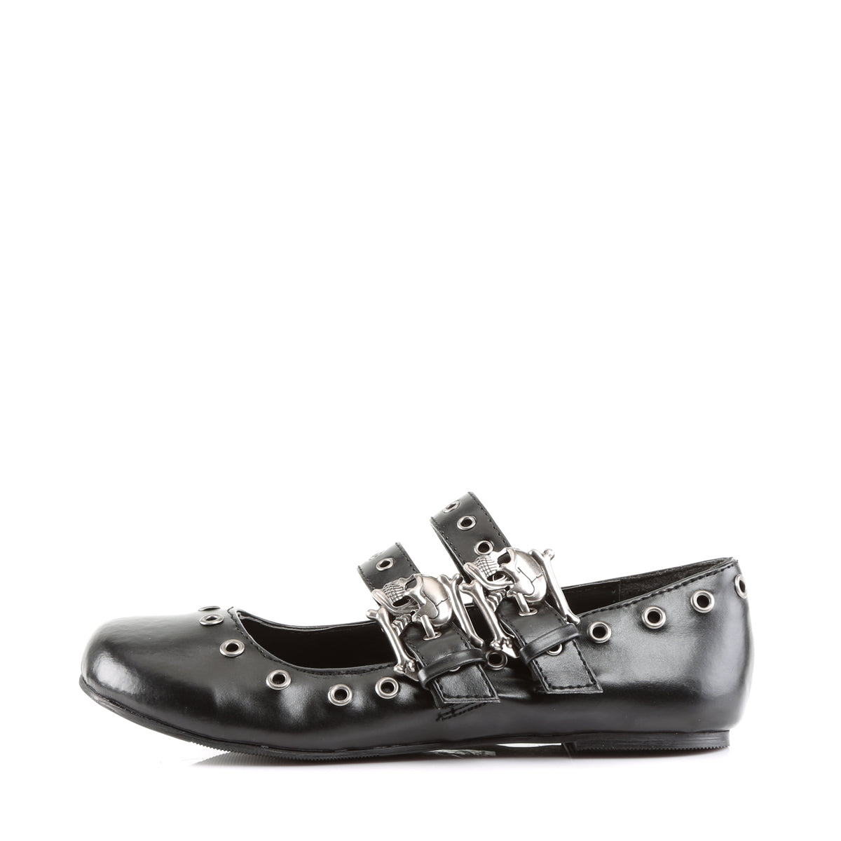 DemoniaCult Womens Low Shoe DAISY-03 Blk Vegan Leather