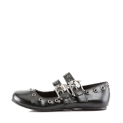 DemoniaCult Womens Low Shoe DAISY-03 Blk Vegan Leather