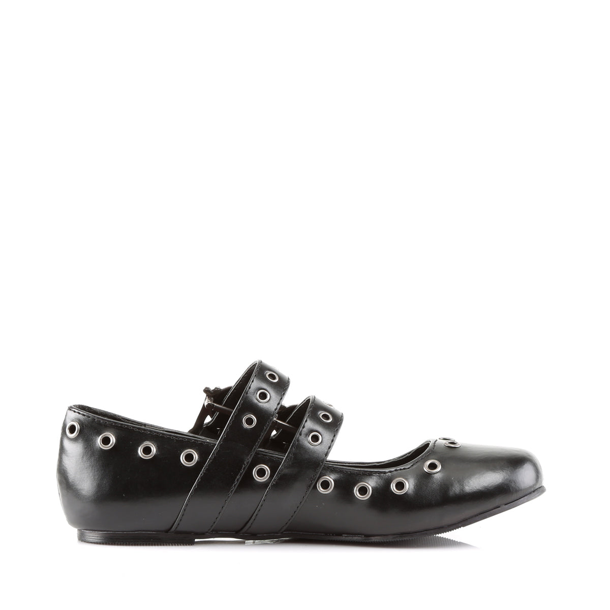 DemoniaCult Womens Low Shoe DAISY-03 Blk Vegan Leather