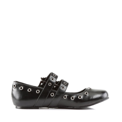 DemoniaCult Womens Low Shoe DAISY-03 Blk Vegan Leather