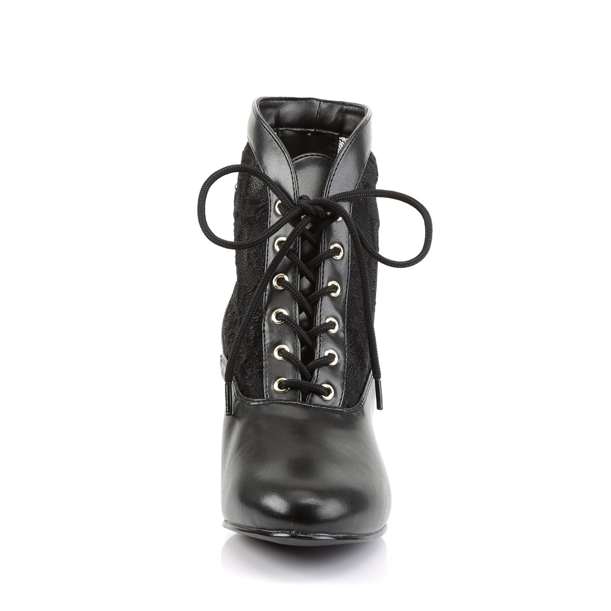 Funtasma Womens Ankle Boots DAME-05 Blk Pu-Lace