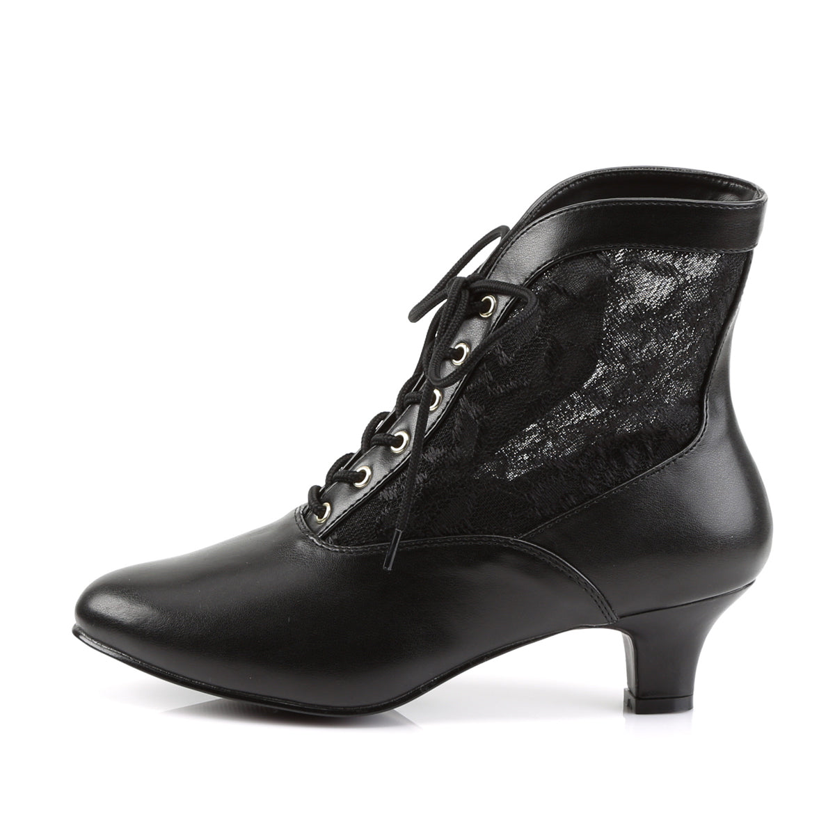 Funtasma Womens Ankle Boots DAME-05 Blk Pu-Lace