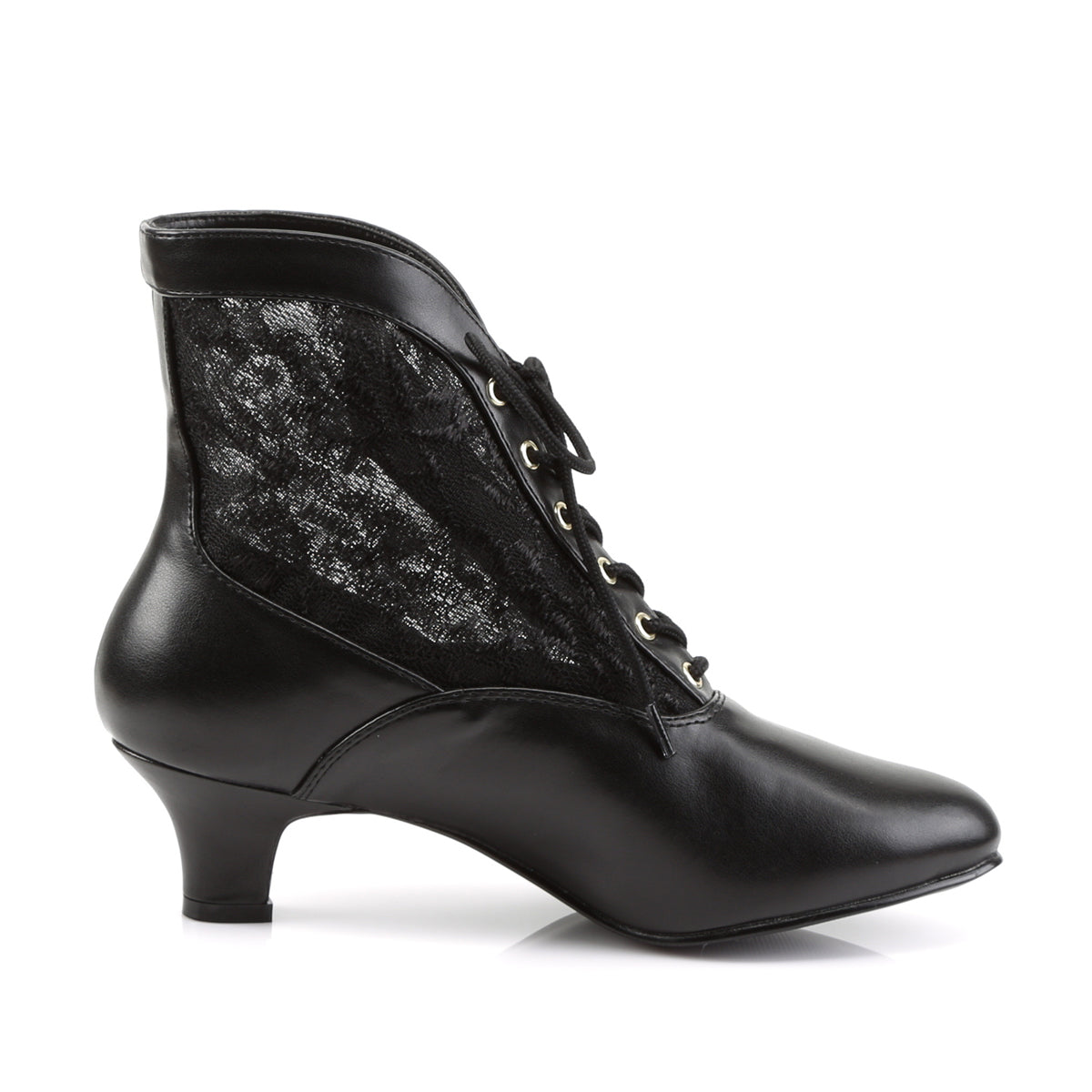 Funtasma Womens Ankle Boots DAME-05 Blk Pu-Lace