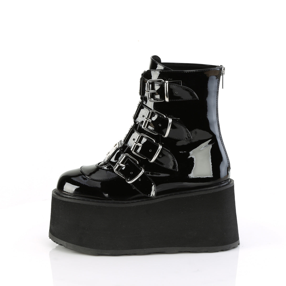 DemoniaCult  Ankle Boots DAMNED-105 Blk Pat