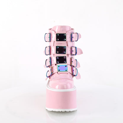 DemoniaCult  Ankle Boots DAMNED-105 B. Pink Holo Pat