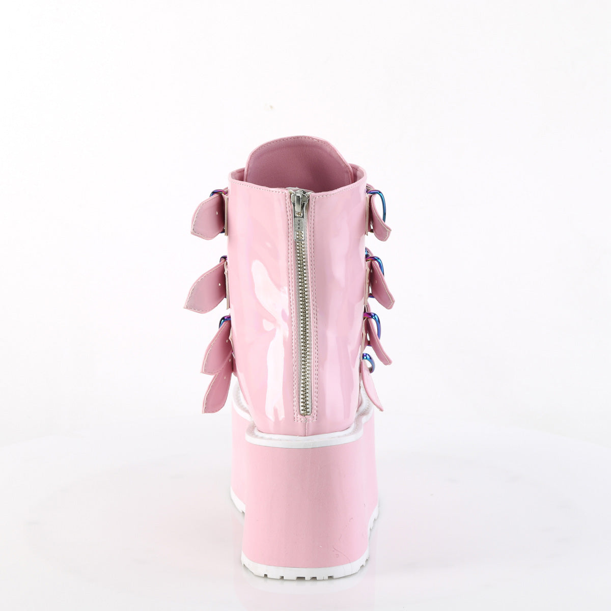 DemoniaCult  Ankle Boots DAMNED-105 B. Pink Holo Pat