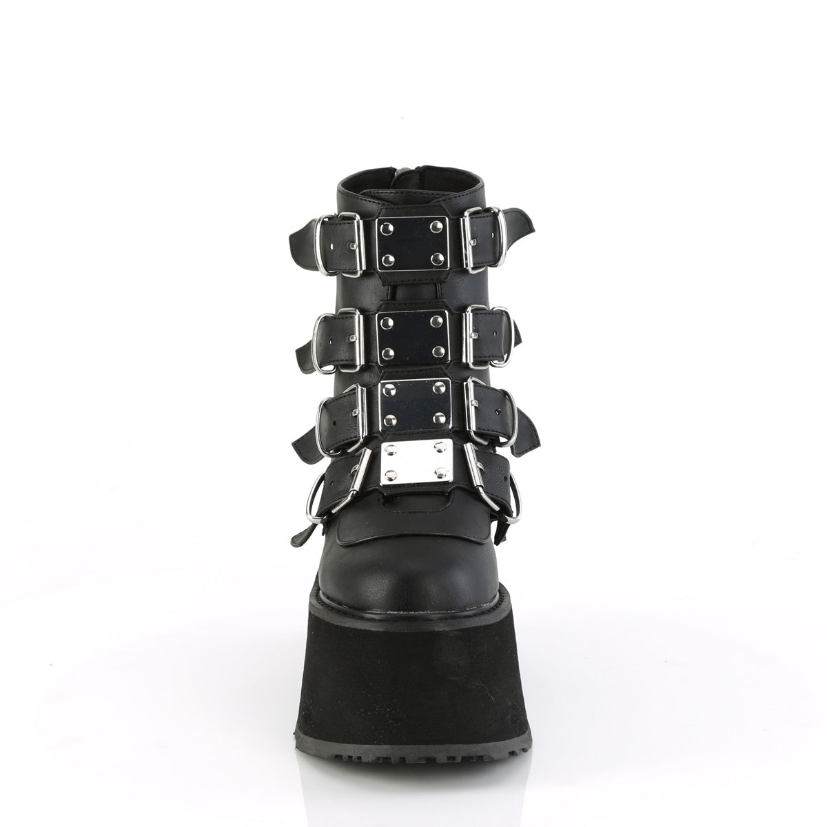 DemoniaCult  Ankle Boots DAMNED-105 Blk Vegan Leather