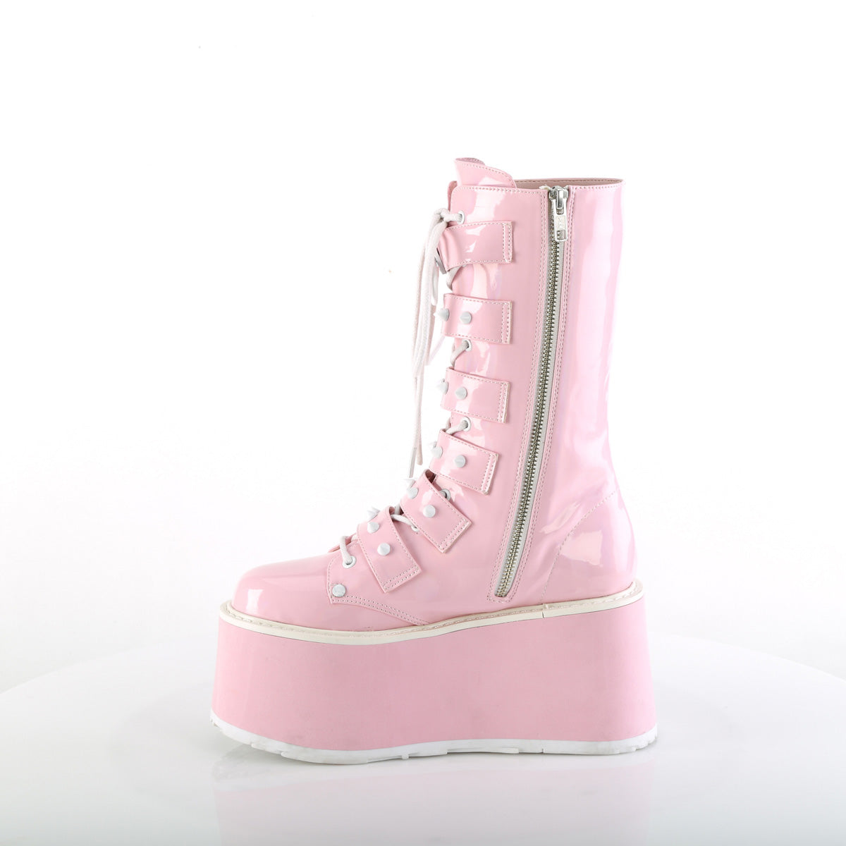 DemoniaCult  Boots DAMNED-225 B. Pink Holo Pat