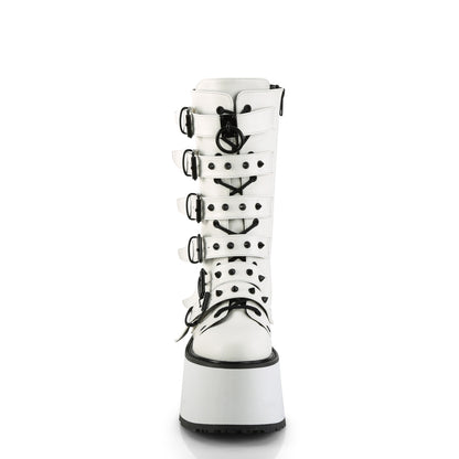 DemoniaCult  Boots DAMNED-225 Wht Vegan Leather
