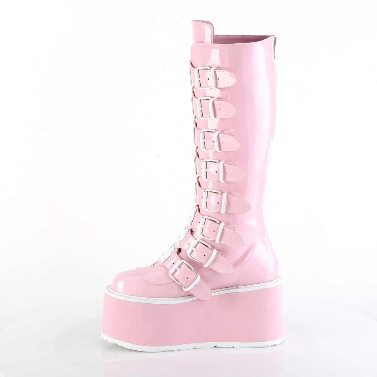 DemoniaCult  Boots DAMNED-318 B. Pink Holo Pat