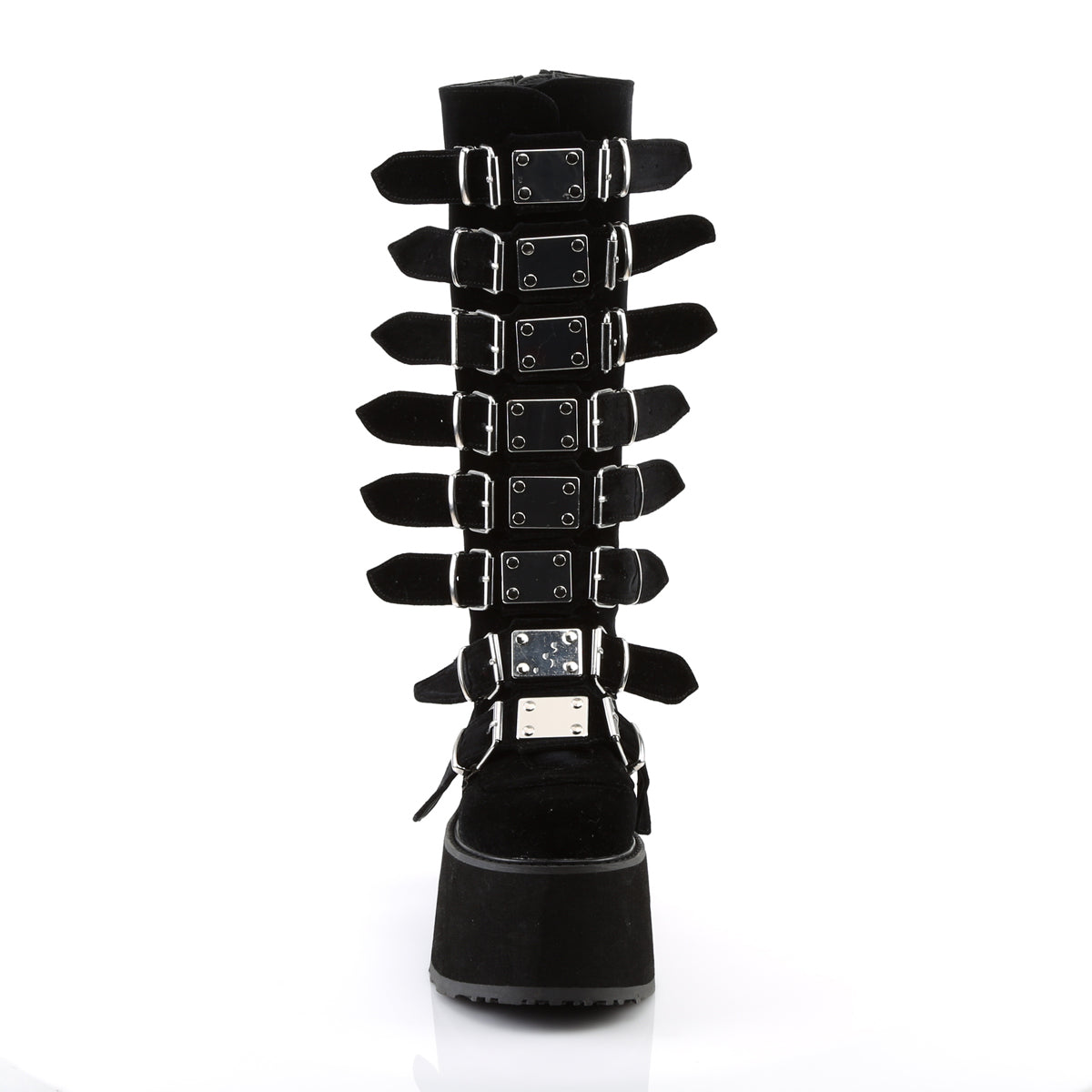DemoniaCult Womens Boots DAMNED-318 Blk Velvet