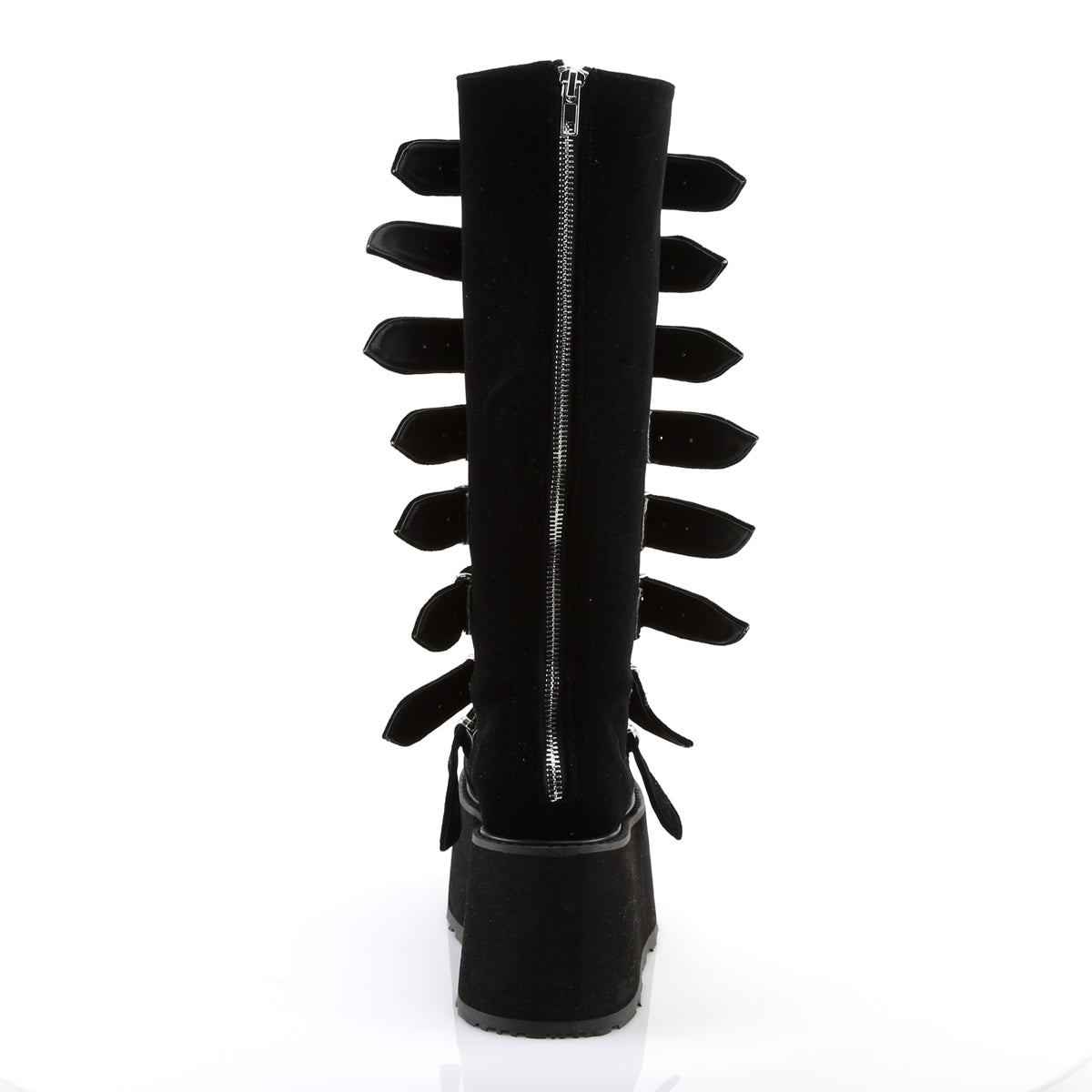 DemoniaCult Womens Boots DAMNED-318 Blk Velvet